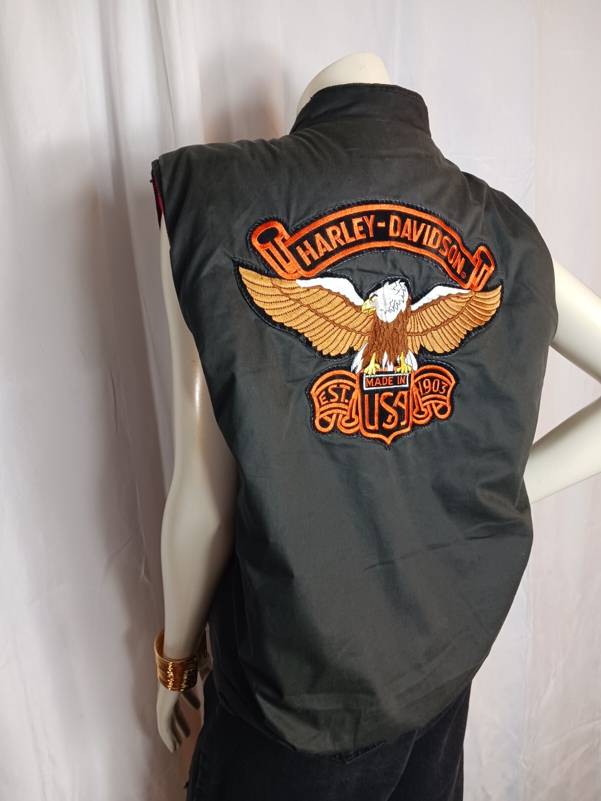 Women's Harley Davidson Puffer Vests Reversible Gem