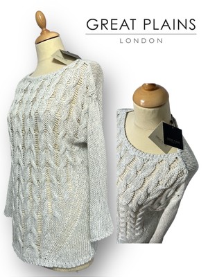 GREAT PLAINS London NEW Woman s BRYONY CABLE JUMPER Size S (UK Size 8) RRP £65