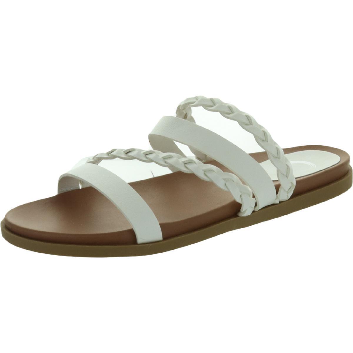 Женские босоножки Colette белого цвета на плоской подошве из коллекции Journee шириной 8 см (C, D, W) BHFO 5065