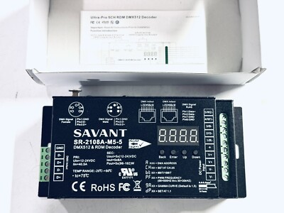Savant SR-2108A-M5-5 DMX512 & RDM Decoder Lighting