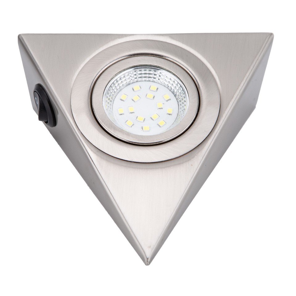 LED Mains Under Lights Kitchen Shlef Cupboard Triangle Display