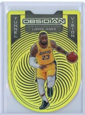 2020-21 Panini Obsidian Asia Tmall LEBRON JAMES Tunnel Vision Yellow GOLD Flood 