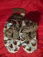 New Comfies Pug Slippers One Size Fits Most Nonskid Bottom