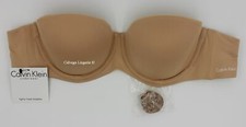 NWT Calvin Klein QP1429 / QF5528 Strapless T-Shirt Padded Bra, Beige, Nude 264 