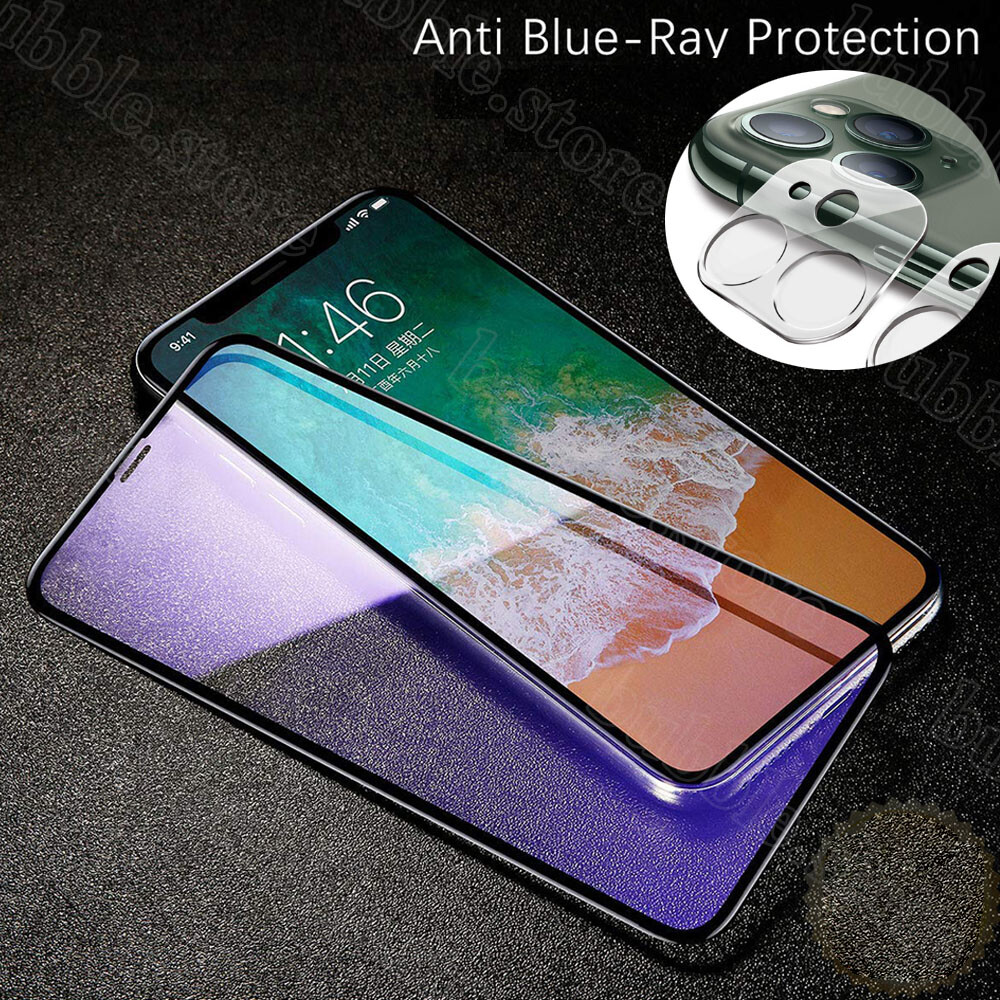 For iPhone 15 14 13 12 11Película Vidrio Pantalla Protector Anti Luz Azul Filtro