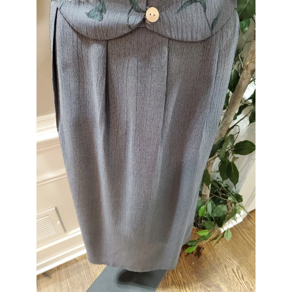 Vestido Miss Dorby Gris Floral Poliéster Cuello Redondo Manga 3/4 Hasta la Rodilla Talla 2X Foto 4 de 4