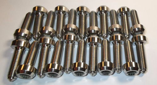 M7 x 24mm bolt Titanium Gr5 TC4 8mm spline socket forged head BBS split rim - Picture 17 of 20