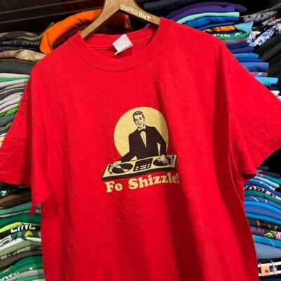 Y2K novelty do shizzle dj t shirt L