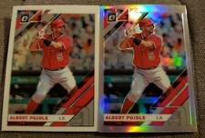 2019 Donruss Optic Baseball Albert Pujols Silver Prizm + Base Los Angeles Angels