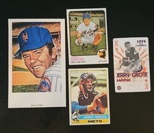 JERRY GROTE card lot (4) 1973 Topps #113 1976 Topps #143 2013 Caesars & postcard