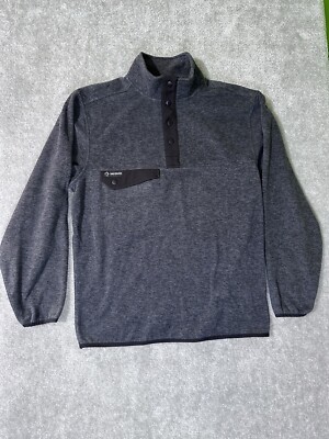Dri-Duck Men's Snap T Fleece Pullover Jacket Shirt Gray Size Small