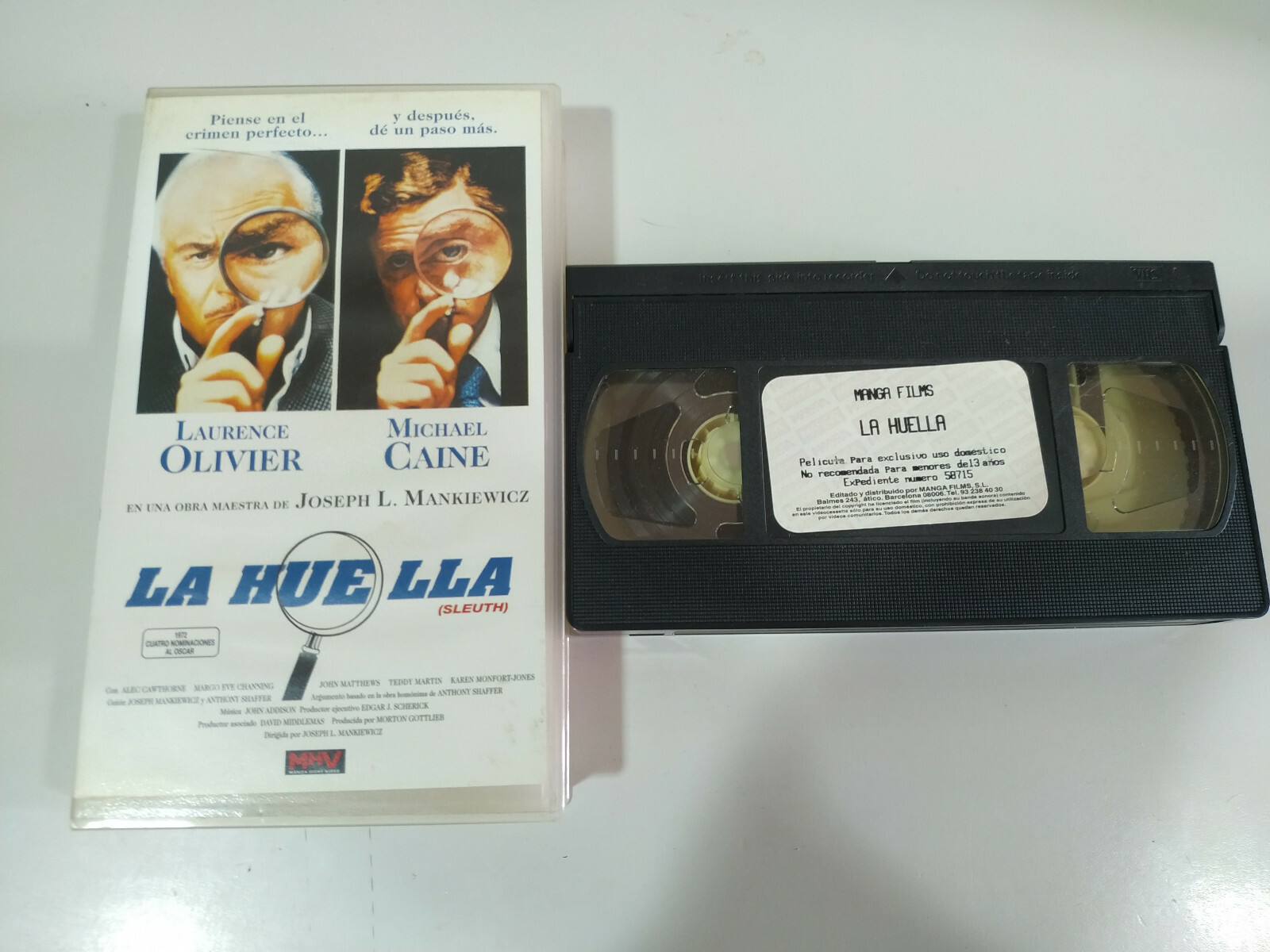 The Footprint Laurence Olivier MICHAEL Caine Mankiewicz VHS Tape Spanish - 3T