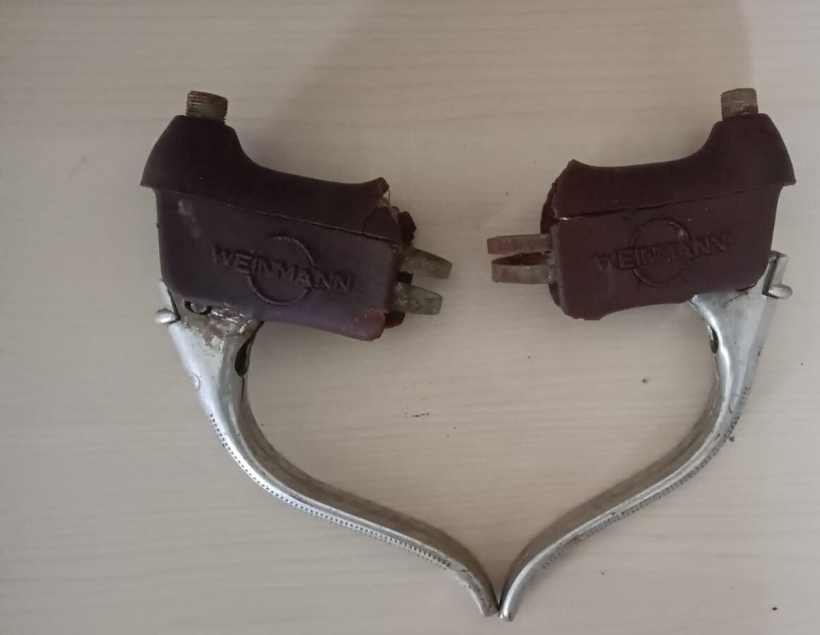 COPPIA LEVE FRENI WEINMANN PER BICI DA CORSA D'EPOCA BIANCHI EROICA