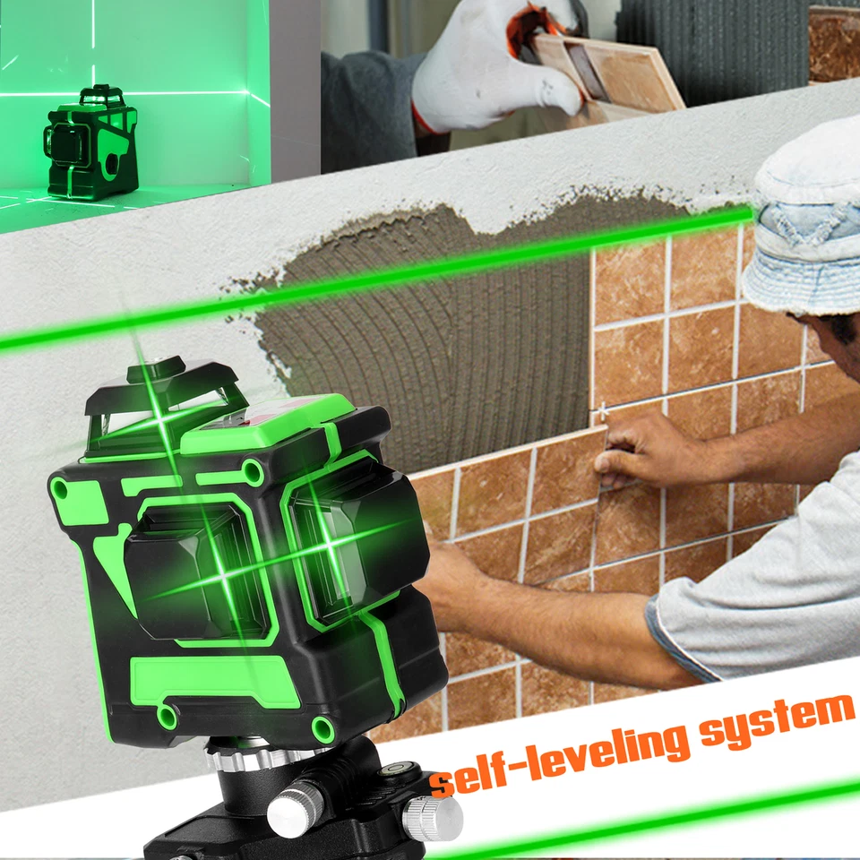 3D 12 Lines Rotary Laser Level Green Cross Line Laser Self Leveling 30m O1Y7 - Image 2 of 4