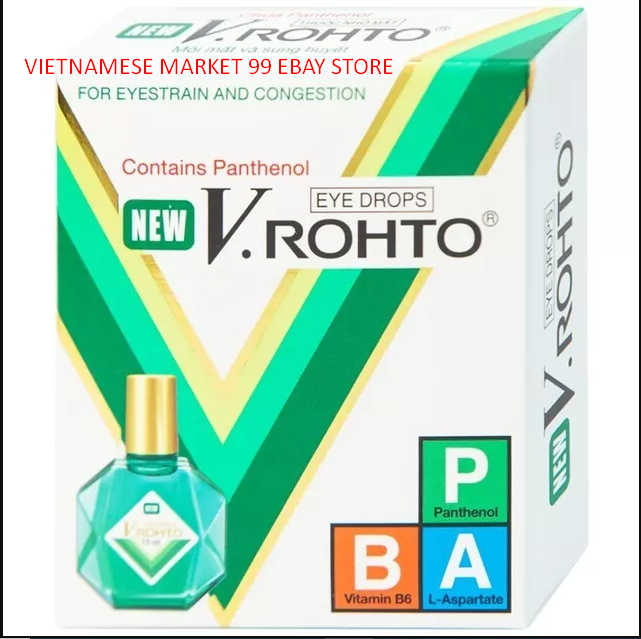 tobacco eye drops 8x V Rohto Eye Drops 13Ml For Eyestrain, Congestion, Mentholatum
