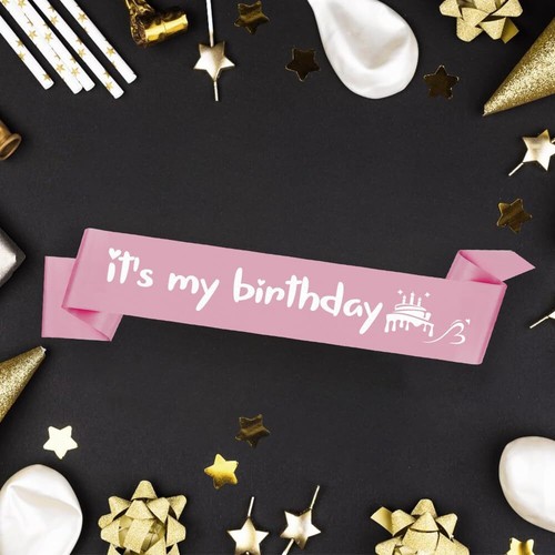 Birthday Sash for Women Pink Birthday Decorations for Her Birthday Girl Sash ... - Picture 4 of 7