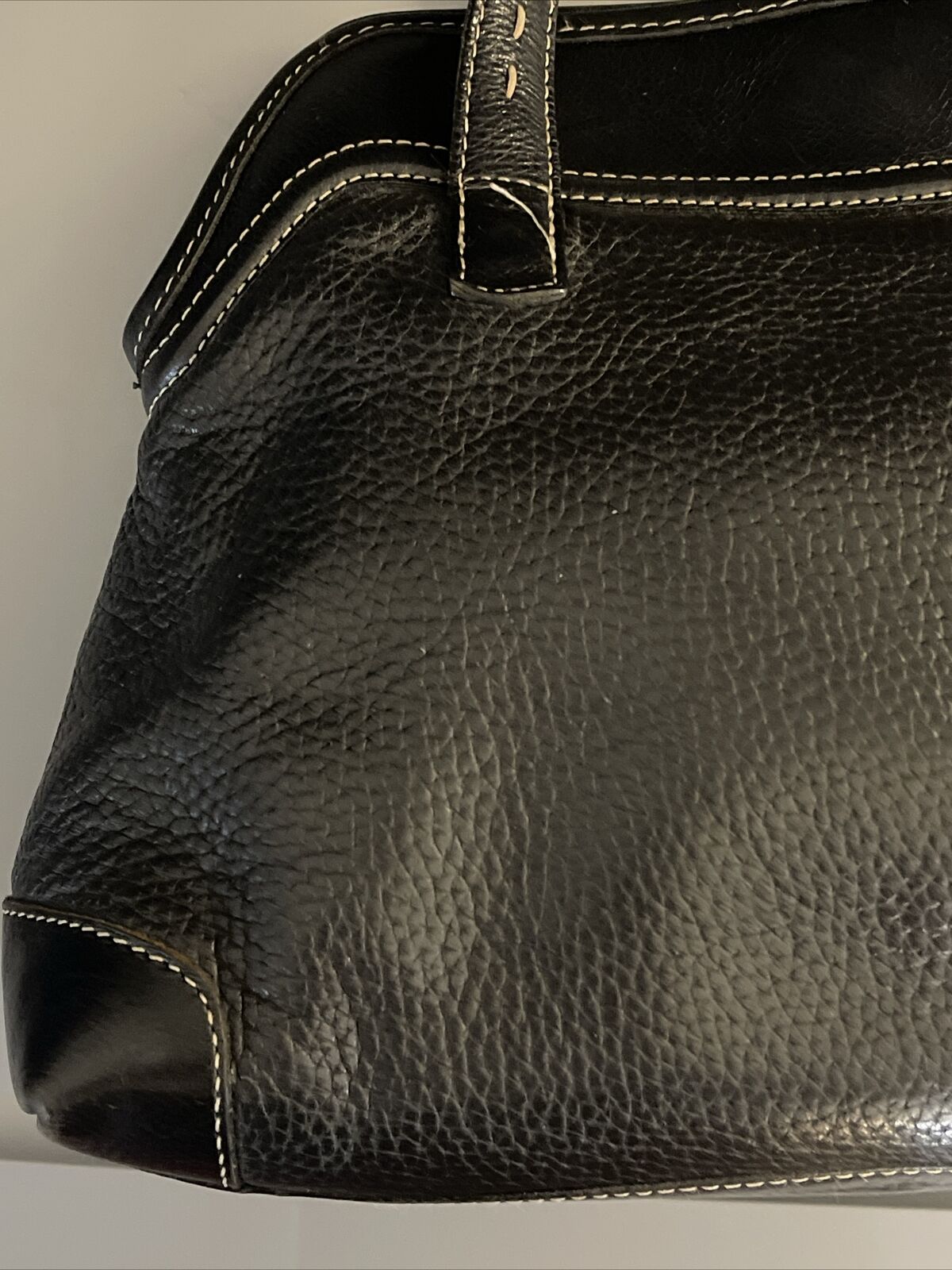 Brighton Leather Double Handle Handbag Purse Black - image 21