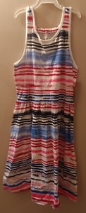 Girls Arizona Jeans Co. Multicolored Striped Sleeveless Dress - Size L (14) -...