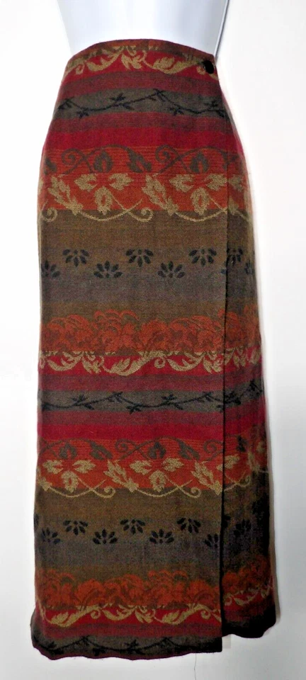 Maxi Falda Dressbarn Mujer 12 Tapiz Alfombra Envolvente Falda Artística Boho De Colección Floral Foto 2 de 4