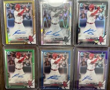 Ryan Holgate 2021 BOWMAN CHROME 1ST LOT of 6 AUTO CARDINALS GOLD /50 /75 /99