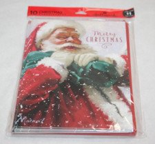 Hallmark Santa Claus "Merry Christmas" Holiday 10 PACK Greeting Cards NEW