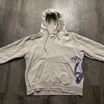 RARE Kobe Bryant Nike Hoodie L Pullover BLACK MAMBA Grey/Purple READ!