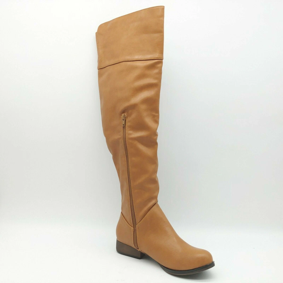 Light tan knee high deals boots