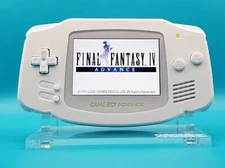 All White Funnyplaying M2 IPS Backlit Gameboy Advance w/ Carrying Sleeve