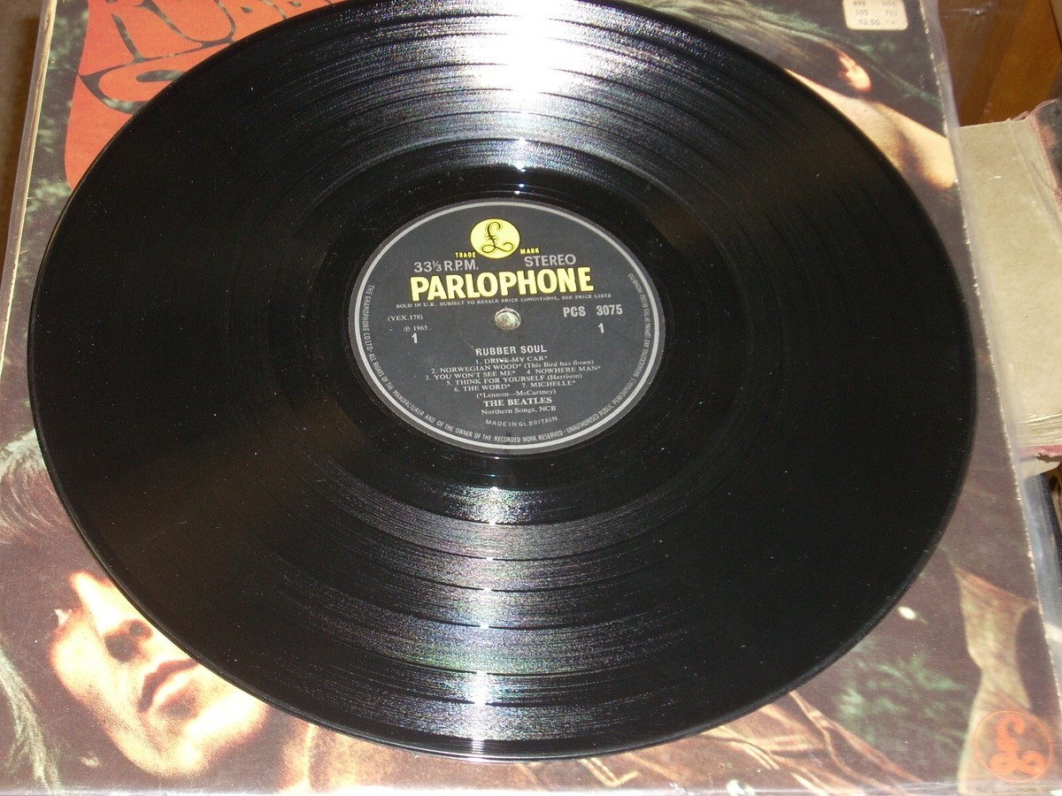 BEATLES rubber soul ( rock ) parlophone pcs 3075 stereo uk
