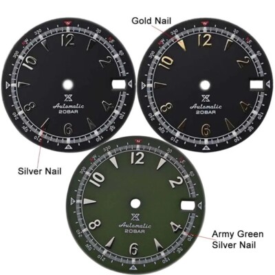 Replace Watch Dial Face For Seiko NH35 Luminous Retro Movement Metal  New