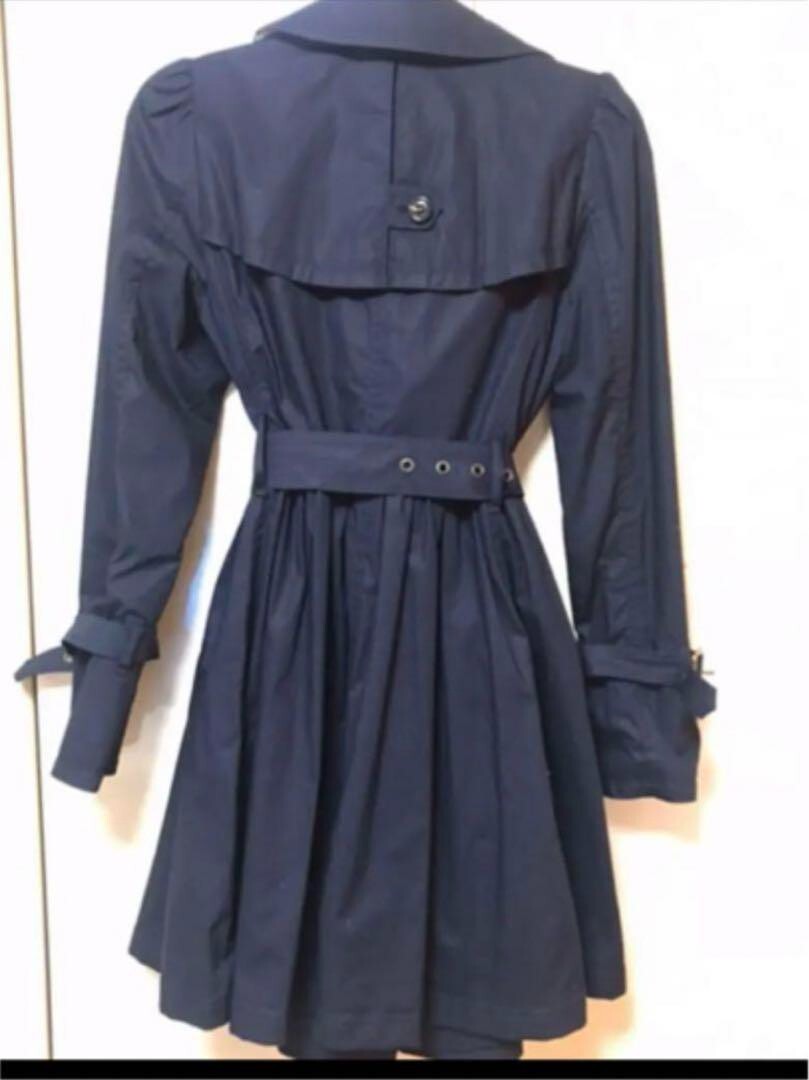 Burberry Blue Label trench coat Woman's Navy cotton Asian