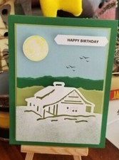 STAMPIN UP CARD KIT - CABIN HAPPY BIRTHDAY Card Kit Makes 4- Set 24-476