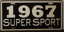 1967 67 Super Sport Metal License Plate Ss Chevy Impala Nova Chevelle El Camino 1967 67 Super Sport Metal License Plate Ss Chevy Impala Nova Chevelle El Camino