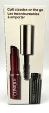 CLINIQUE CULT CLASSICS On The Go 2 PC. SET Black Honey LIP & High Impact MASCARA