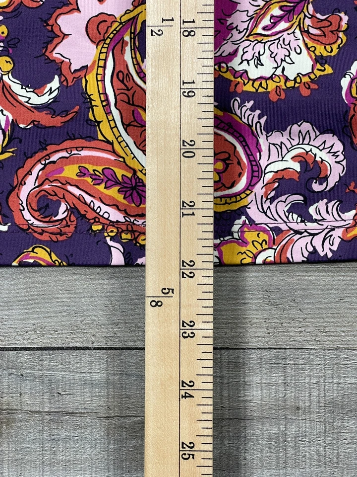 Camisa Pullover J McLaughlin Para Mujer Pequeña Púrpura Cachemira Floral Informal Foto 4 de 4