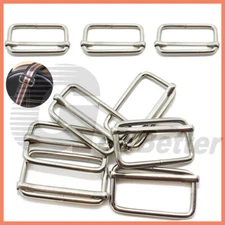 Metal Slider Buckles Webbing Tri-Bar Adjusters Belt Straps 20 25 30 35 40 50mm