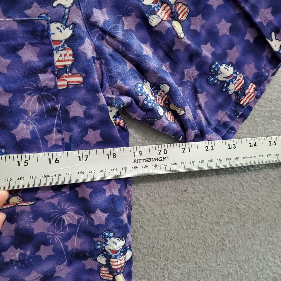 Disney женщин скраб Топ XS фиолетовый галстук краситель Микки Маус США звезды по всему графике - Изображение 4 из 4