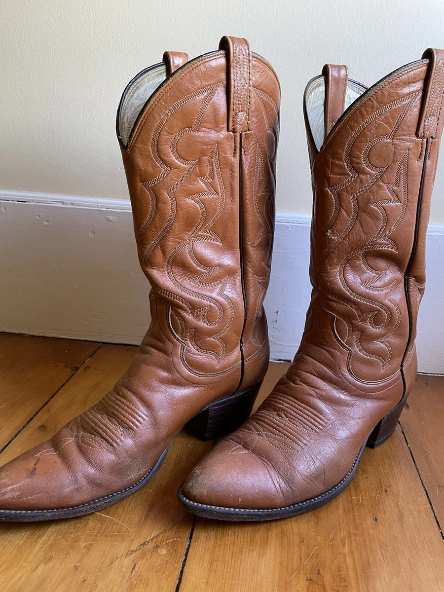 Leather Boots, Medium Brown