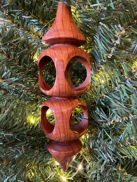 Hand Turned Wooden Christmas Ornament | eBay