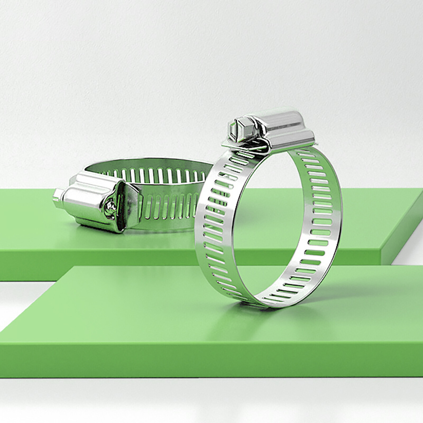 Hose Clips Tube Worm-Drive Clamps A2 Stainless Steel Firm Adjustable Anti-rust