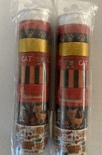 CAT CATS MultiColor Washi Tape Set of 16 Rolls 3m Metres Journals Gift Wrap Craf