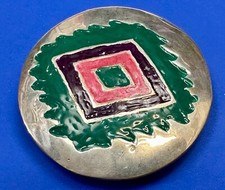 Vintage southwestern vibe colored round belt slide buckle - M108 Made in India