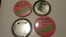 SEX PISTOLS 1977 NEVER MIND THE BOLLOCKS WARNER BRO PROMO 3" PINBADGE NMINT RARE