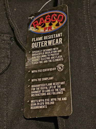 Rasco FR Flame Resistant Rescue Jacket HRC4 NFPA Mens Size XL Reg Reflective - Picture 5 of 10
