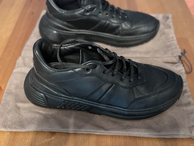 Bottega Veneta Black Calf Leather Speedster Sneakers Size 43
