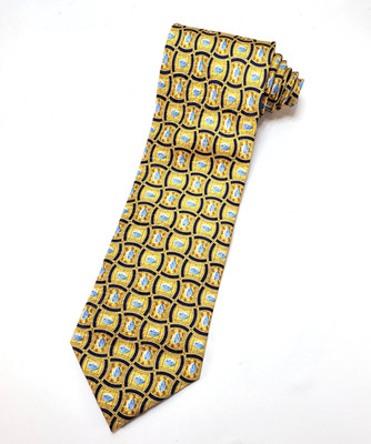Pfizer Men's 100% Silk Gold & Blue Necktie Viagra Pill Sales Rep Tie