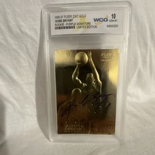 Fleer 1996-97 23KT Gold Kobe Bryant Rookie WCG 10 GEM MT Basketball Card