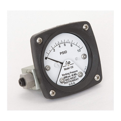 #ad MIDWEST INSTRUMENT 120 SA 00 OO 10P Pressure Gauge0 to 10 psi 3GVA2 $439.19