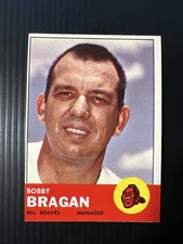 1963 TOPPS #73 BOBBY BRAGAN RC MILWAUKEE BRAVES VG-EX *Hot Corner Vintage* C
