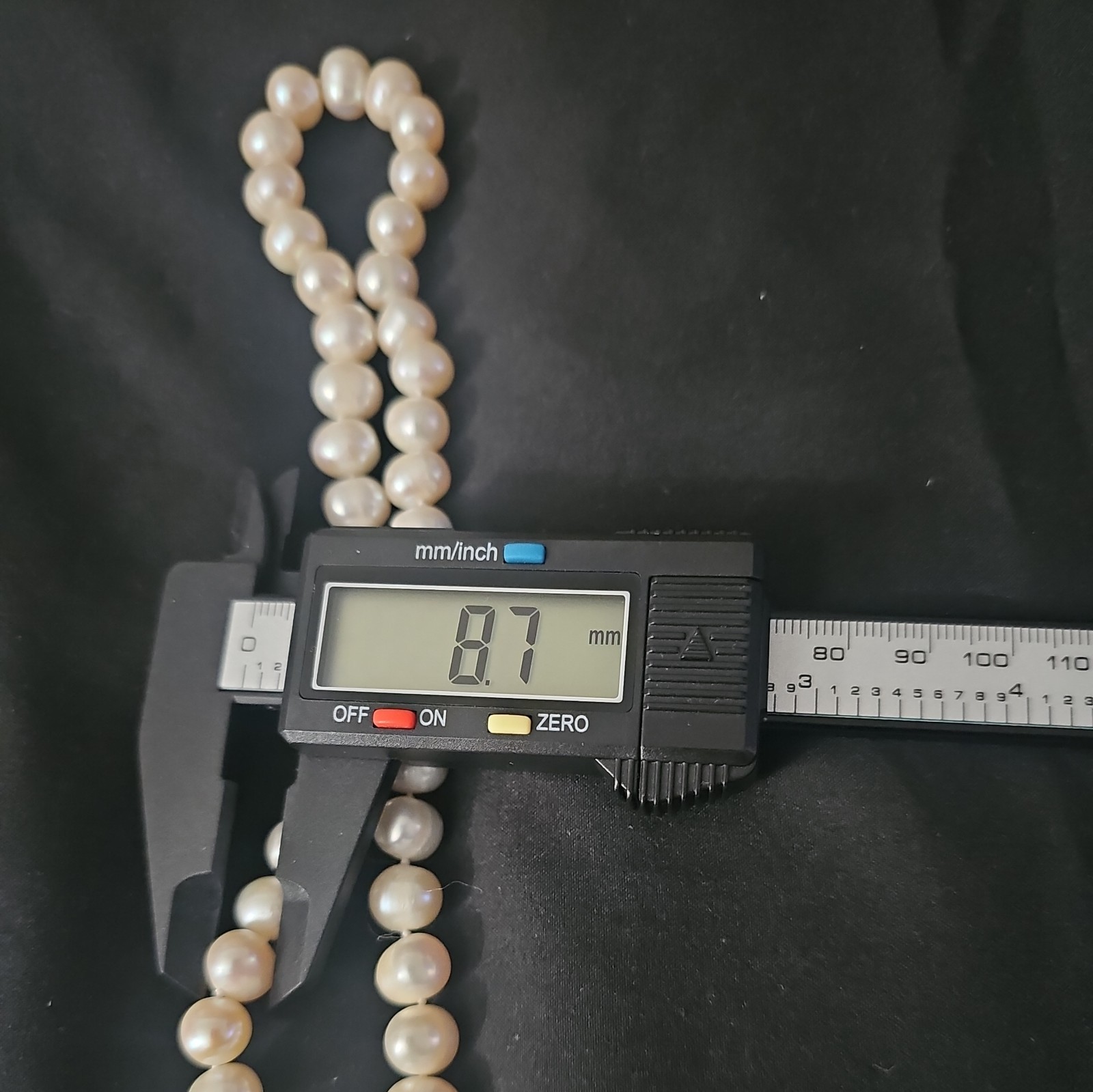 18-21in REAL freshwater PEARL Necklace 8.7mm White Pearl Lobster Claw lock image 5